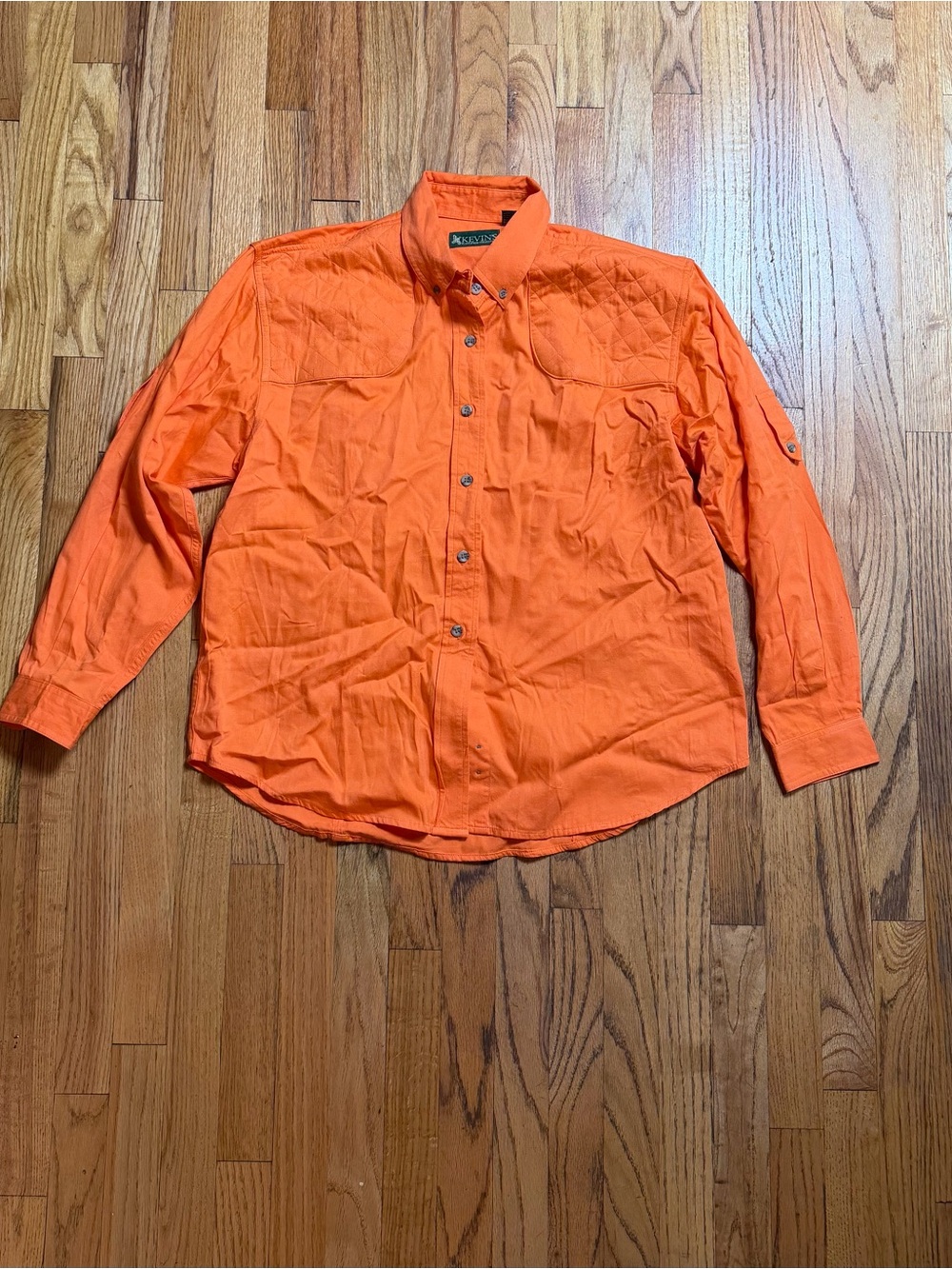 Columbia Orange Long-Sleeve Casual Button-Down Shirt